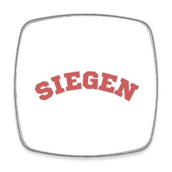 Siegen - Viereckiger Kühlschrankmagnet - Weiß - Vorne