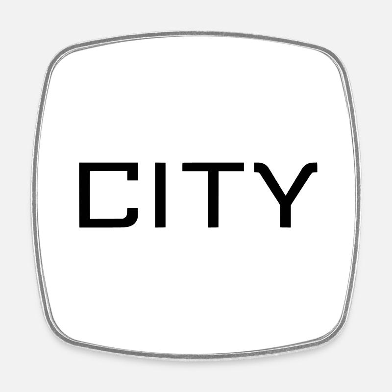 CITY - Square fridge magnet - white