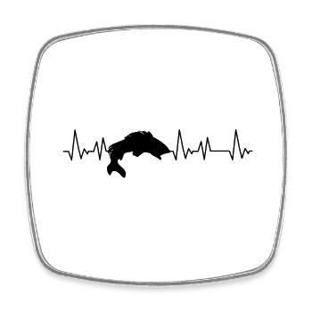 Angler Saying Fishing Fisherman Gift Idea - Square fridge magnet - white - Front