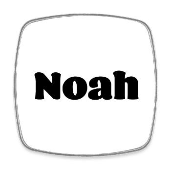 First name Noah Gift - Square fridge magnet - white - Front