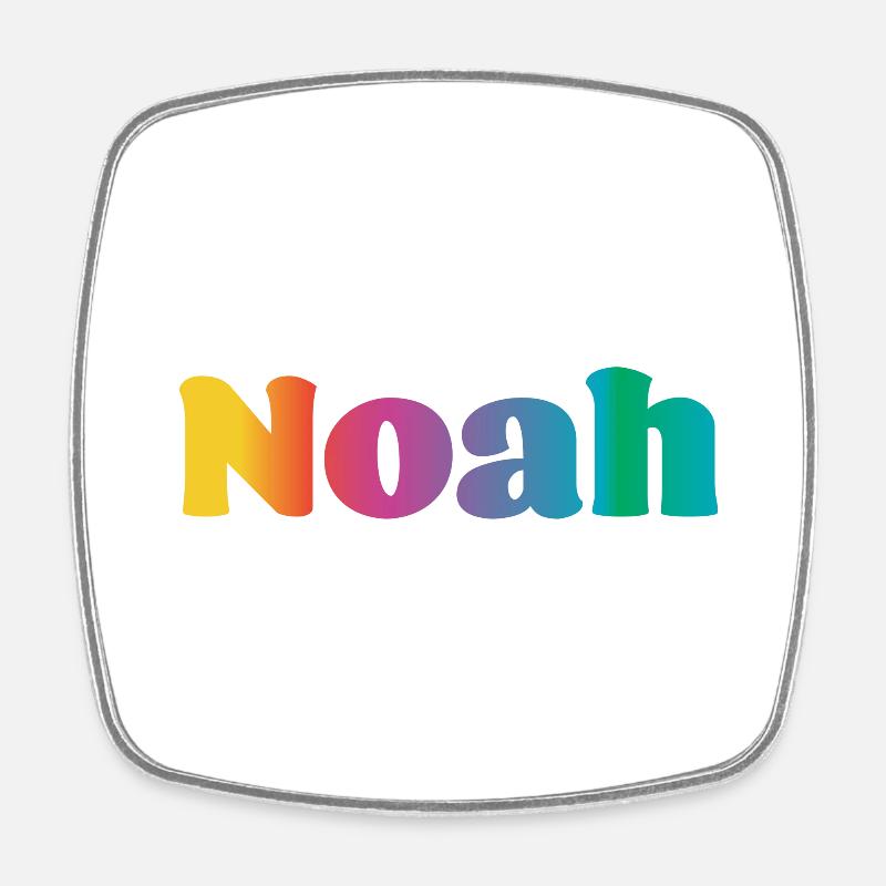 Prénom Noah Rainbow Gift - Magnet carré - blanc