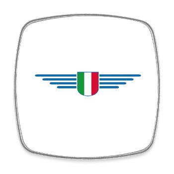 Rom Italien Fan Design T Shirt Outfit - Viereckiger Kühlschrankmagnet - Weiß - Vorne