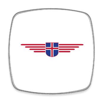 Iceland T-Shirt – Magic of the Northern Lights - Square fridge magnet - white - Front