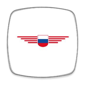Russia T-Shirt – Pride and Tradition - Square fridge magnet - white - Front