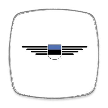 T-shirt de l’Estonie – Pour les vrais fans - Magnet carré - blanc - Devant