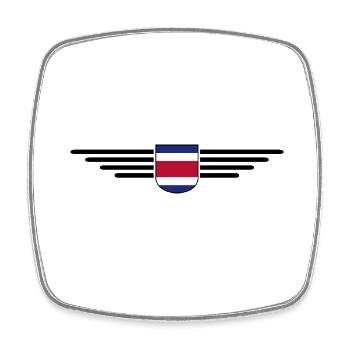 Costa Rica T-Shirt – Pura Vida Style - Magnet carré - blanc - Devant