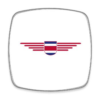 Costa Rica T-Shirt – Pura Vida Style - Magnet carré - blanc - Devant