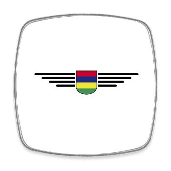 Mauritius T-Shirt – Island Fans & Lovers - Square fridge magnet - white - Front