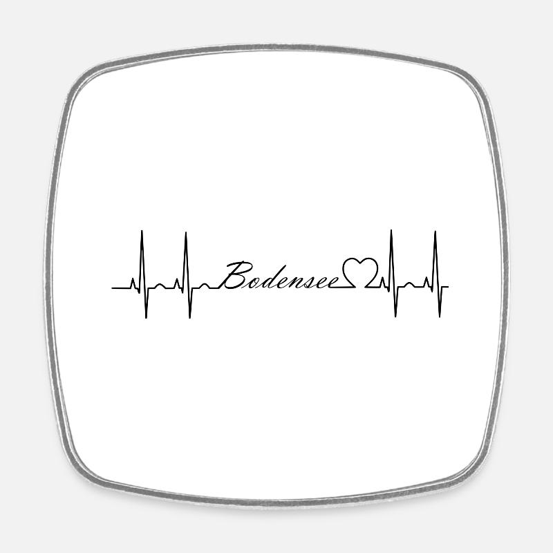Lake Constance - Square fridge magnet - white