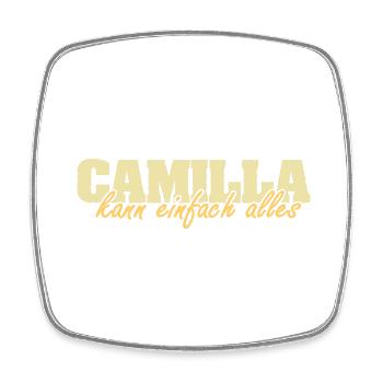 Mme Camilla - Magnet carré - blanc - Devant