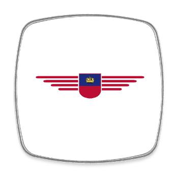 Liechtenstein T-Shirt Design für Fans - Viereckiger Kühlschrankmagnet - Weiß - Vorne