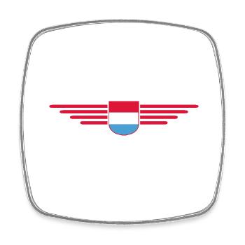 Design de t-shirt luxembourgeois pour les fans - Magnet carré - blanc - Devant