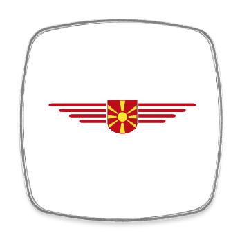 Mazedonien T-Shirt Design für Fans - Viereckiger Kühlschrankmagnet - Weiß - Vorne