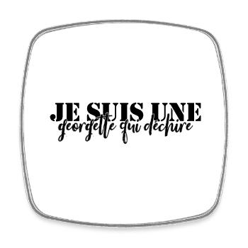 I'm a Georgette who rocks - Square fridge magnet - white - Front