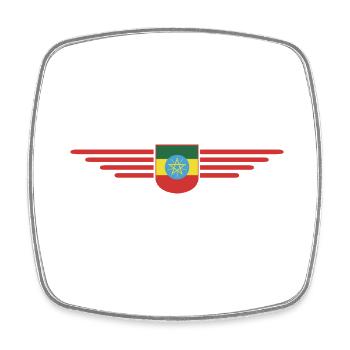Ethiopia Design – Pride and Culture - Square fridge magnet - white - Front