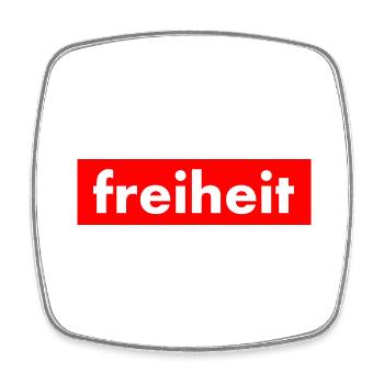 Freiheit - Viereckiger Kühlschrankmagnet - Weiß - Vorne