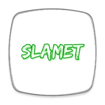 Slamet - Viereckiger Kühlschrankmagnet - Weiß - Vorne