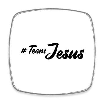 team jesus - Viereckiger Kühlschrankmagnet - Weiß - Vorne