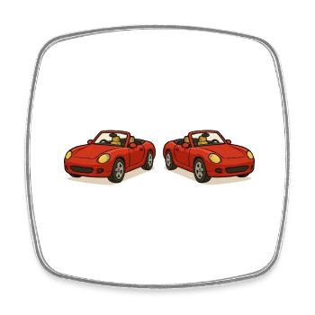 Car Convertible 2 - Square fridge magnet - white - Front