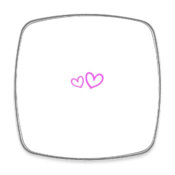 Married Wedding Heart - Square fridge magnet - white - Front