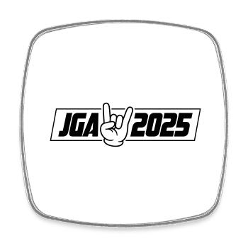Jga 2025 Junggesellenabschied - Viereckiger Kühlschrankmagnet - Weiß - Vorne