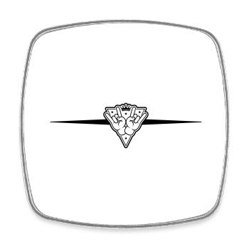 Hand Party Zeichen Linie - Viereckiger Kühlschrankmagnet - Weiß - Vorne