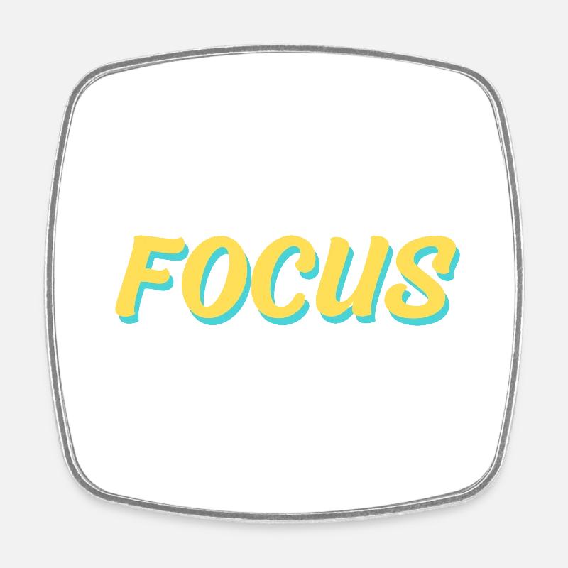Large Focus - Magnet carré - blanc
