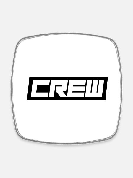Crew - Viereckiger Kühlschrankmagnet - Weiß