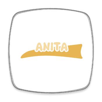 Anita as a given name - Square fridge magnet - white - Front