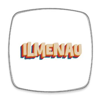 Ilmenau Retro Lettering - Stadt Design - Square fridge magnet - white - Front
