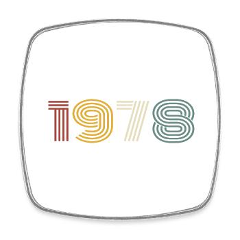 1978 Retro Style 1978 Birthday 1978 Vintage - Square fridge magnet - white - Front