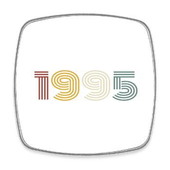 1995 Retro Style 1995 Geburtstag 1995 Vintage - Viereckiger Kühlschrankmagnet - Weiß - Vorne