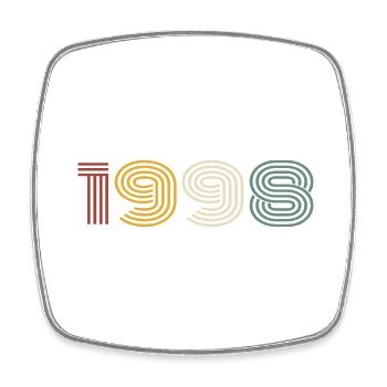 1998 Retro Style 1998 Birthday 1998 Vintage - Square fridge magnet - white - Front