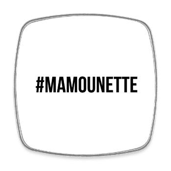 Mamounette - Magnet carré - blanc - Devant
