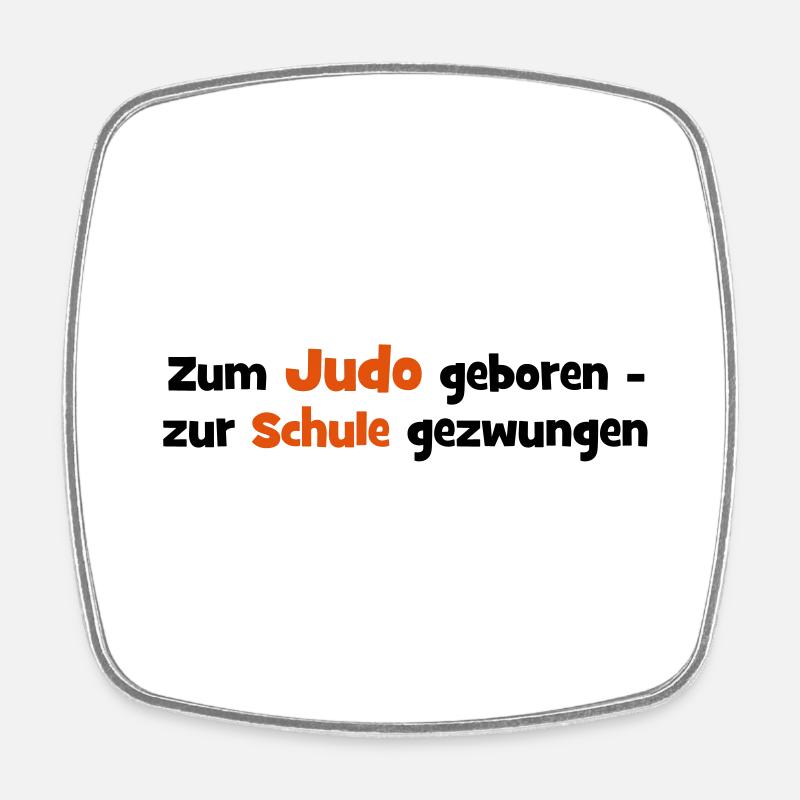 Judo - Viereckiger Kühlschrankmagnet - Weiß