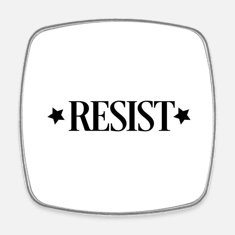 resist - Magnet carré - blanc