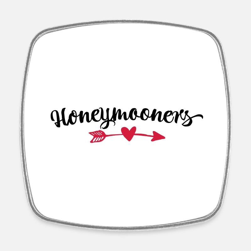 wedding - Square fridge magnet - white