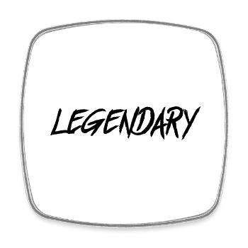 Legendary - Square fridge magnet - white - Front
