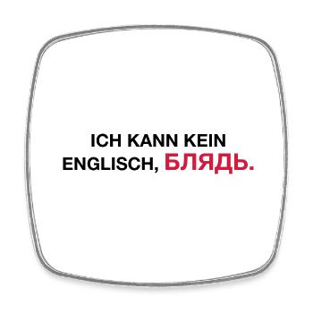 Je ne peux pas parler anglais bljat disant - idée cadeau - Magnet carré - blanc - Devant