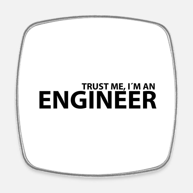 engineer - Square fridge magnet - white