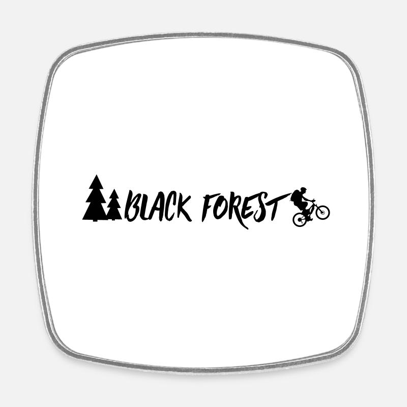 Black Forest MTB - Magnet carré - blanc