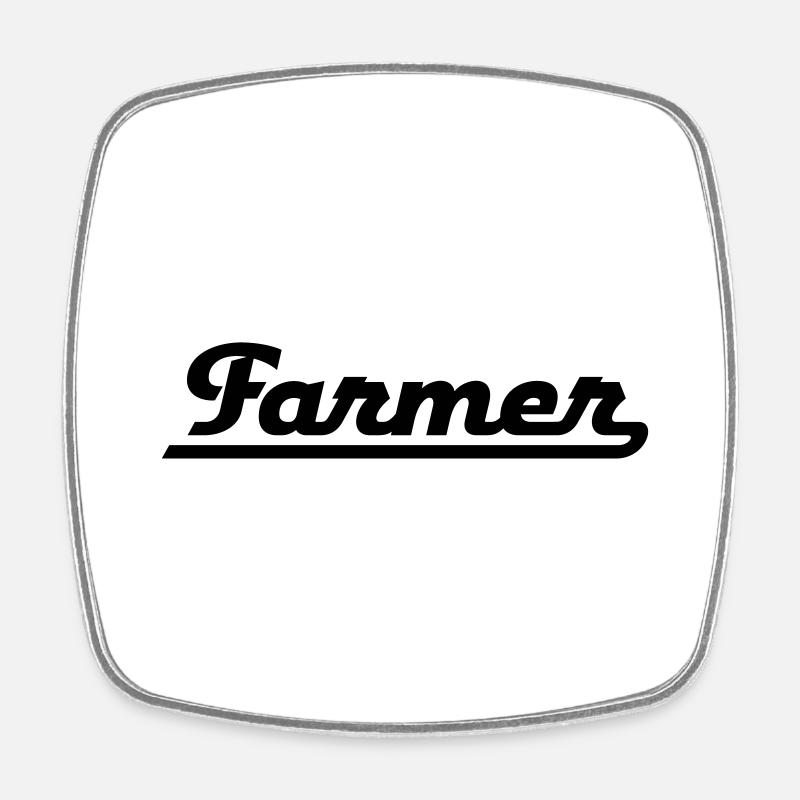 Farmer - Magnet carré - blanc