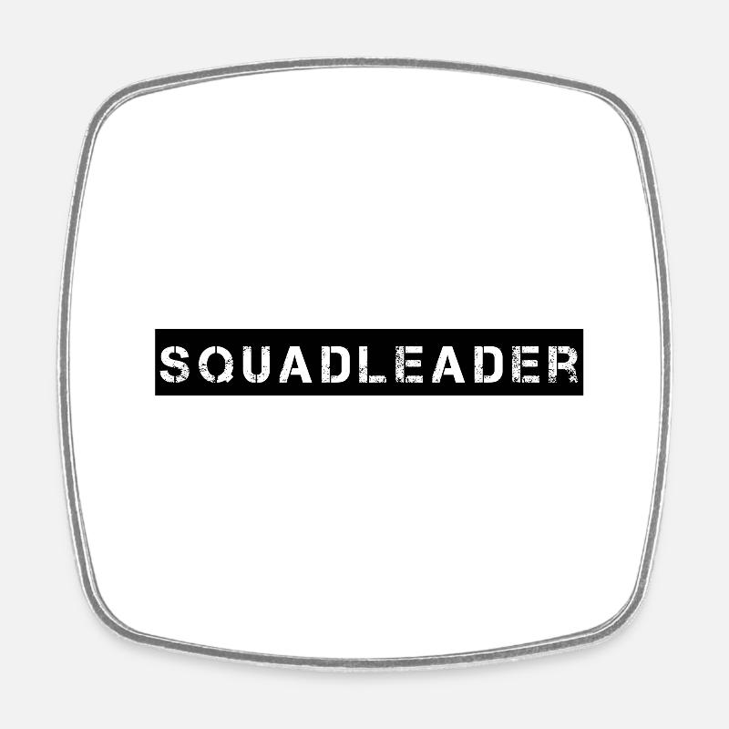 Squadleader - Square fridge magnet - white