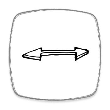 pfeil - Viereckiger Kühlschrankmagnet - Weiß - Vorne