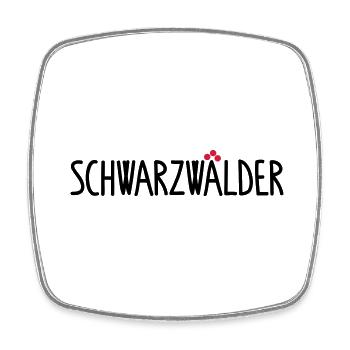 Schwarzwälder - Viereckiger Kühlschrankmagnet - Weiß - Vorne