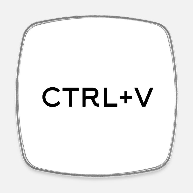 crtl+v - Viereckiger Kühlschrankmagnet - Weiß