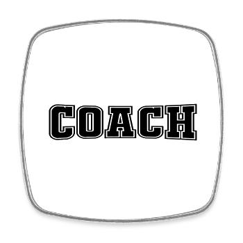 Coaching - Square fridge magnet - white - Front