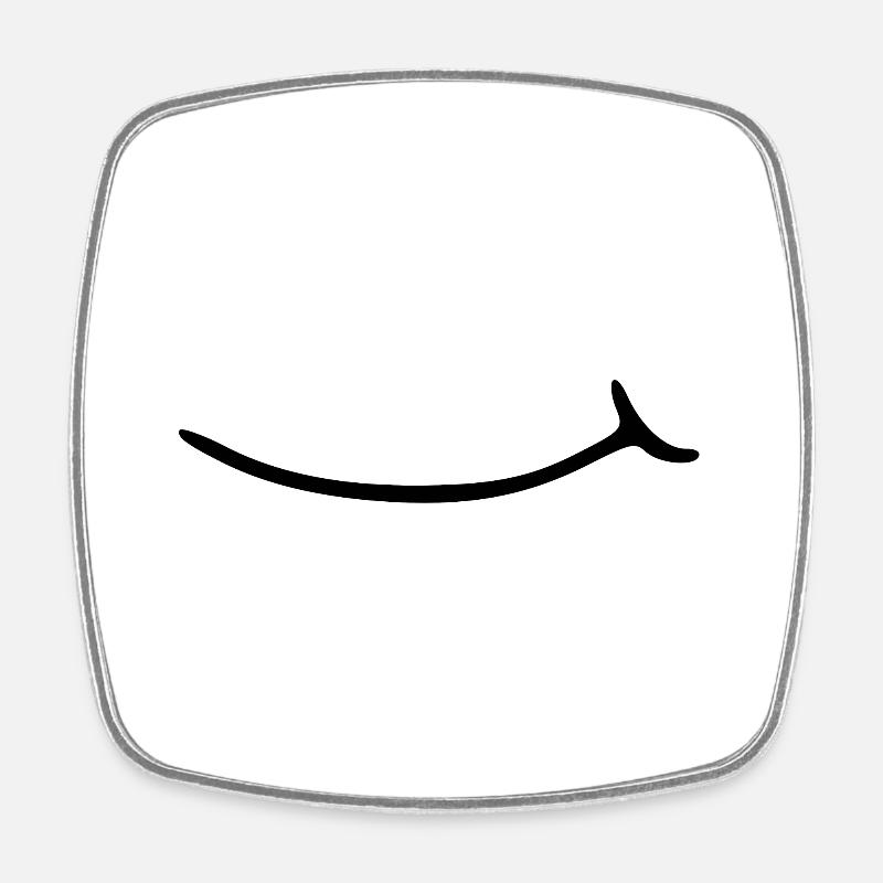 Laughing mouth. laugh - Square fridge magnet - white