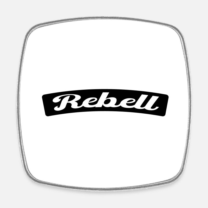 rebel - Square fridge magnet - white