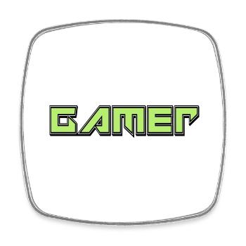 Gamer - Viereckiger Kühlschrankmagnet - Weiß - Vorne